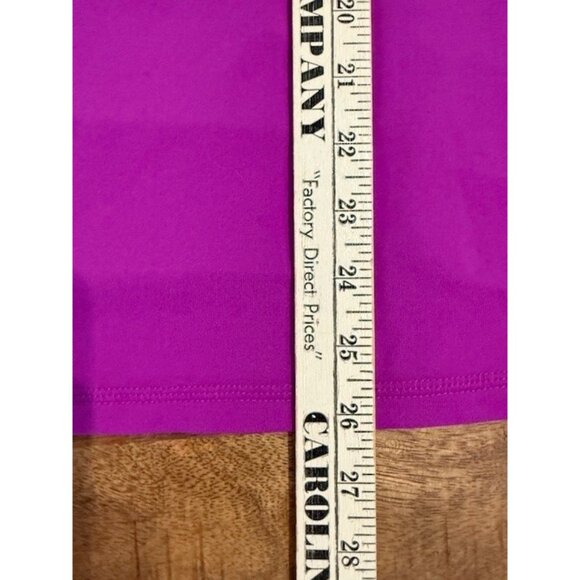 MTA Sports Short Sleeve Tee V Neck Magenta Pink Purple Shirred Gathered Plus 1X - Picture 6 of 6